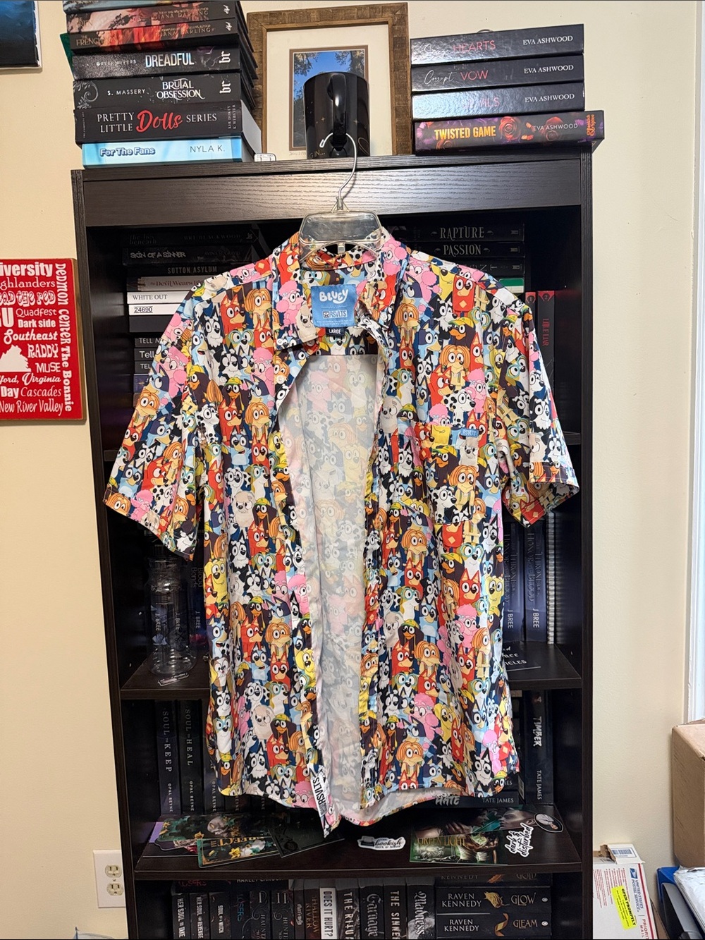 Bluey Cartoon Character Short Sleeve Shirt - Multi